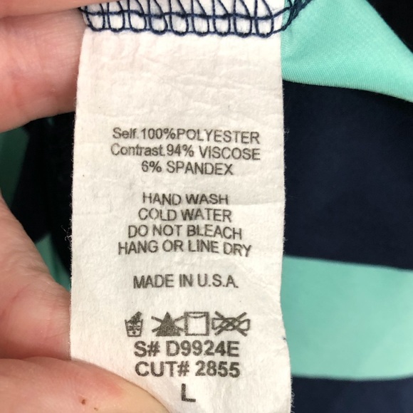 Fascination Navy/Turq Chevron Maxi EUC - Picture 5 of 5